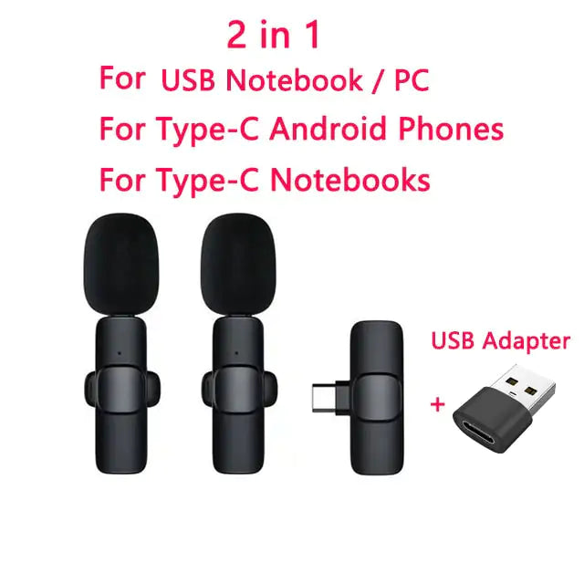 🎤 Upgrade Your Audio Game – Plug & Play Wireless Lavalier Mic