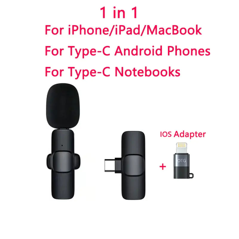 🎤 Upgrade Your Audio Game – Plug & Play Wireless Lavalier Mic